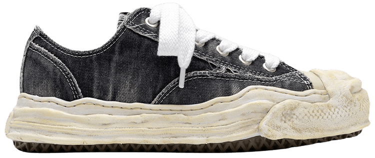 Maison Mihara Yasuhiro Hank OG Sole Bleach Wash Denim Canvas Low Black