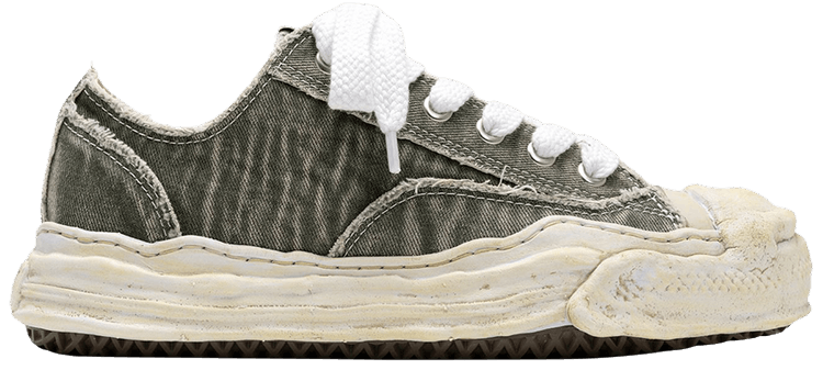 Maison Mihara Yasuhiro Hank OG Sole Bleach Wash Denim Canvas Low Gray