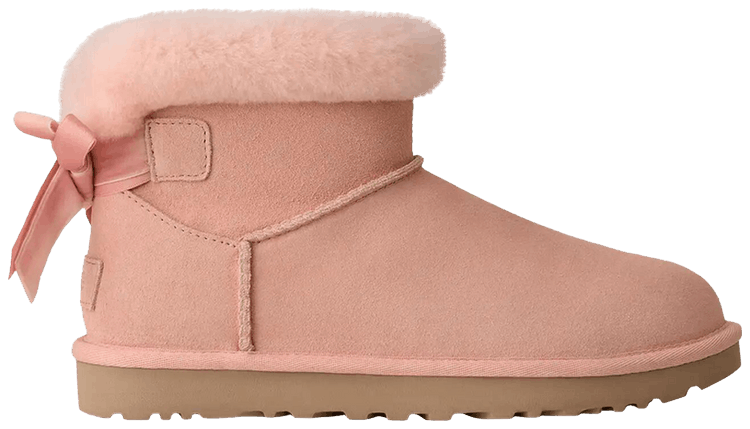 UGG Wmns Mini Bailey Mixed Bow Boot Beige Blush