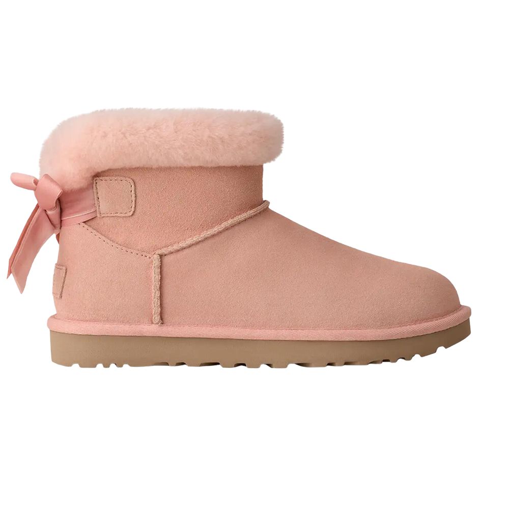 UGG Wmns Mini Bailey Mixed Bow Boot 'Beige Blush' | Pink | Women's Size 8 - 1178790-BGB