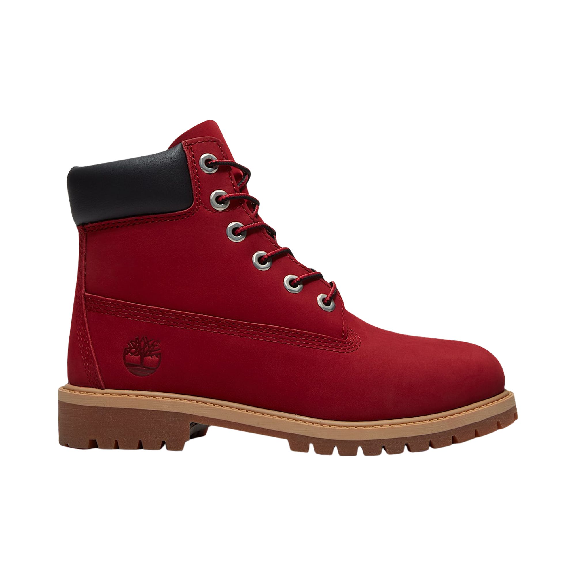Timberland 6 Inch Premium Waterproof Boot Junior 'Red Nubuck Black' | Kid's Size 5.5 - TB0A6BETAET