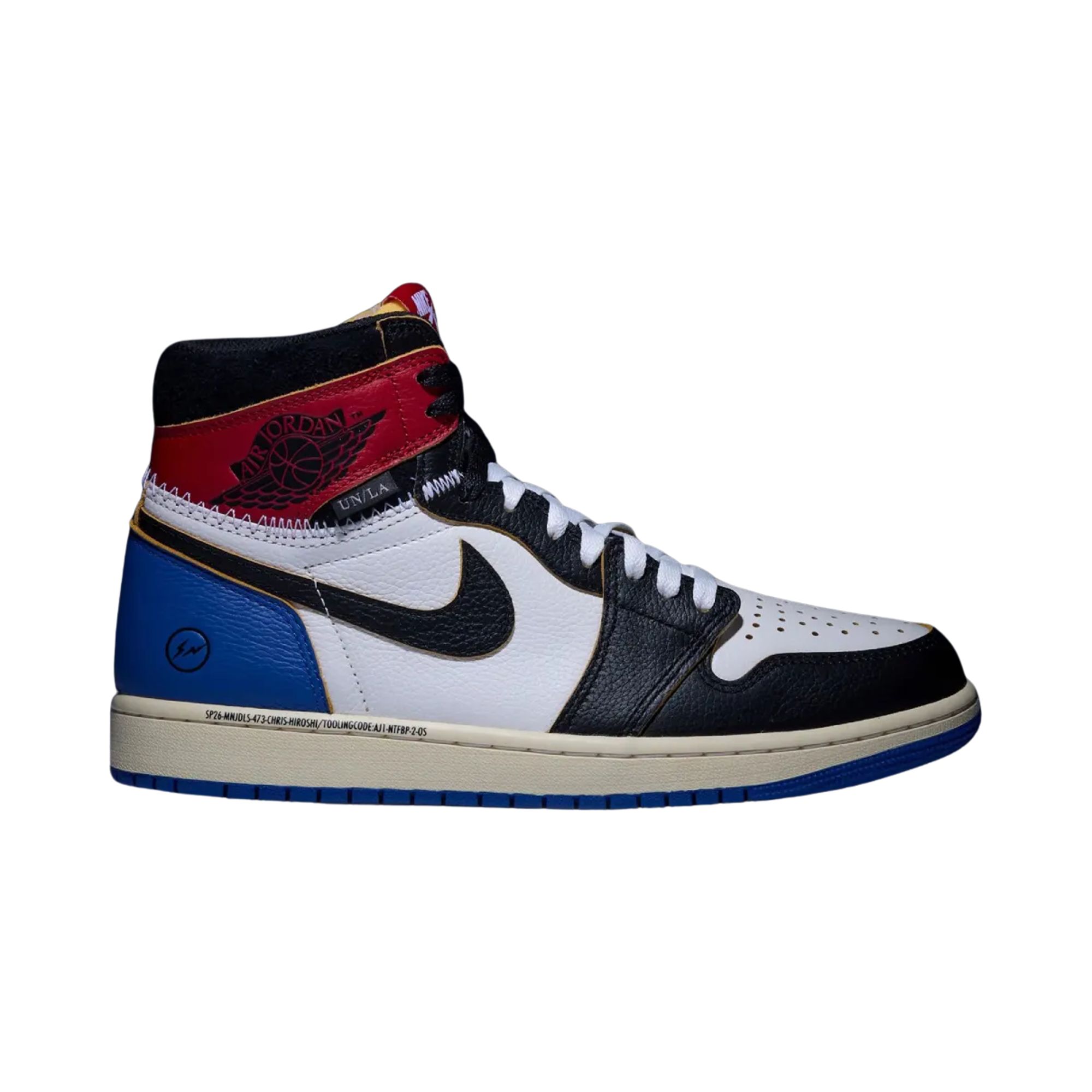Fragment Design x Union LA x Air Jordan 1 Retro High OG 'Varsity Red Sport Royal' | Multi-Color | Men's Size 10 - IO7847-002