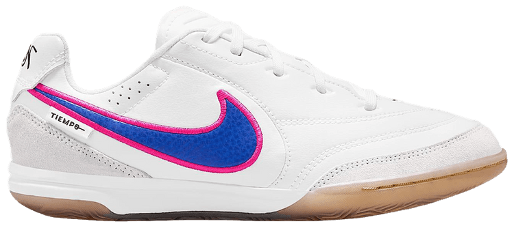 Nike Jr Tiempo Streetgato IC Low GS White Pink Blast Racer Blue
