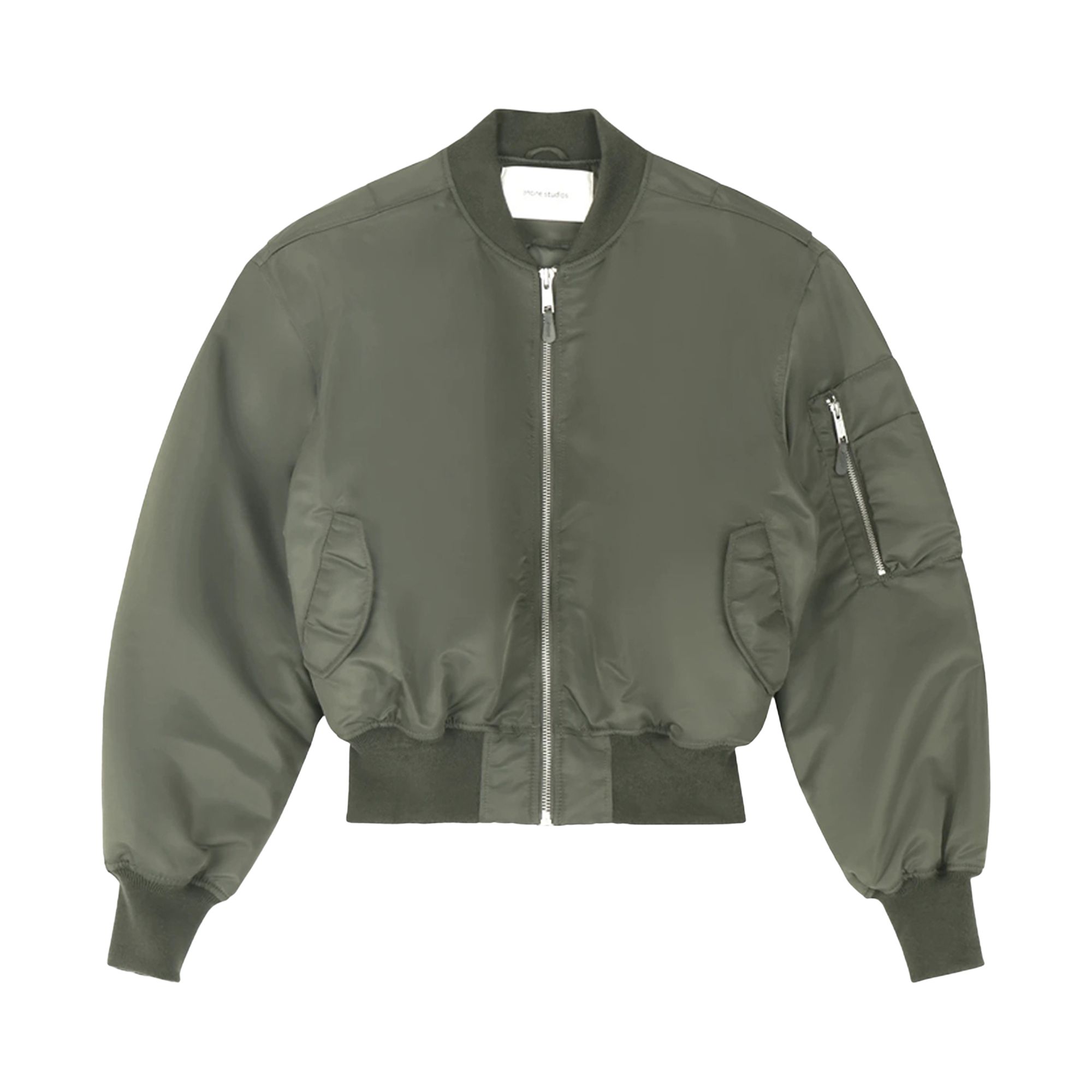 Pre-owned Entire Studios Cropped Broad Bomber 'khaki' | Green | Men's Size Xl