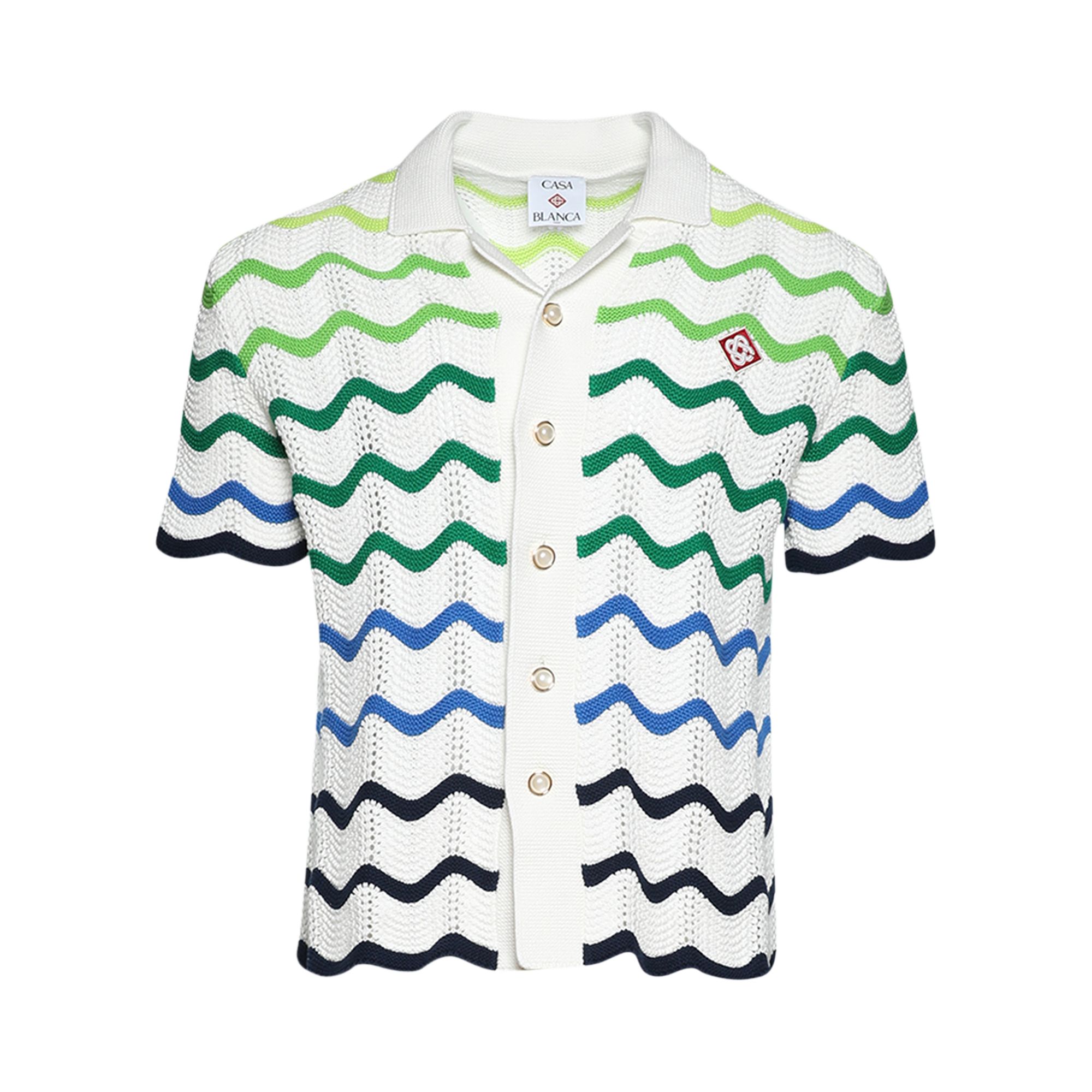 Pre-owned Casablanca Wave Knit Shirt 'multicolor' | Multi-color | Men's Size Xl