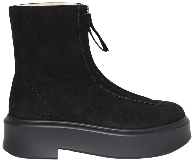 The Row Wmns Zipped Boot Suede Black