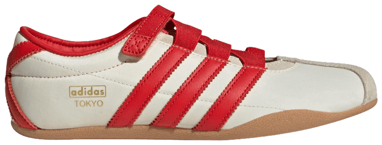 adidas Wmns Tokyo Mary Jane Cream White Red Gold Metallic