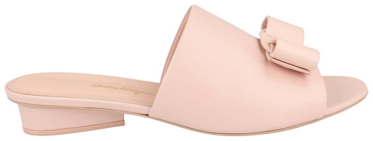 Ferragamo Wmns Valery Leather Mule Light Pink
