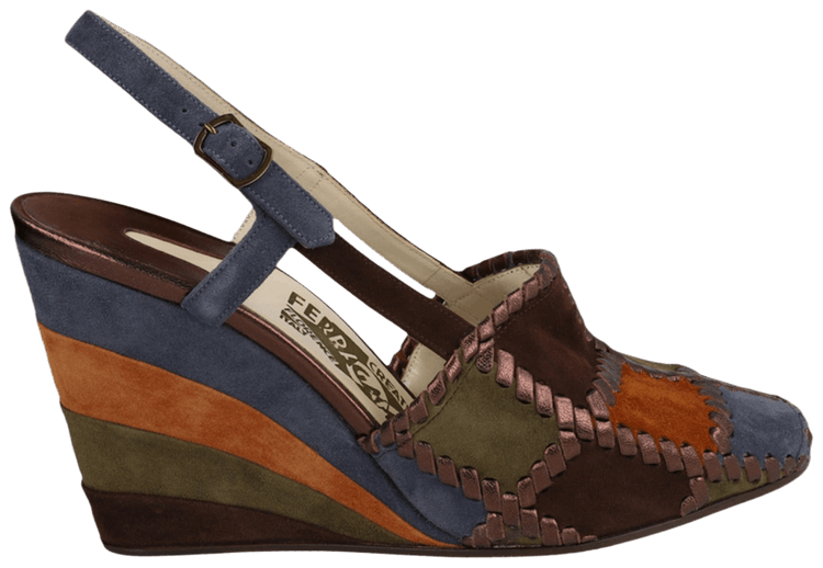 Ferragamo Wmns Arlequin Wedge Blue