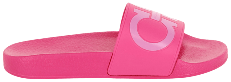 Ferragamo Wmns Groovy Dual Gancini Slide Pink