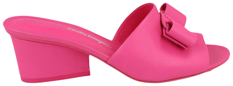 Ferragamo Wmns Valery Leather Mule Pink