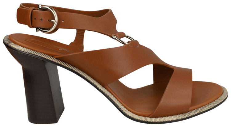 Ferragamo Wmns Mapi Leather Sandal Medium Brown