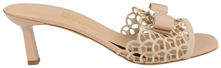 Ferragamo Wmns Glo Bow Mule Bone