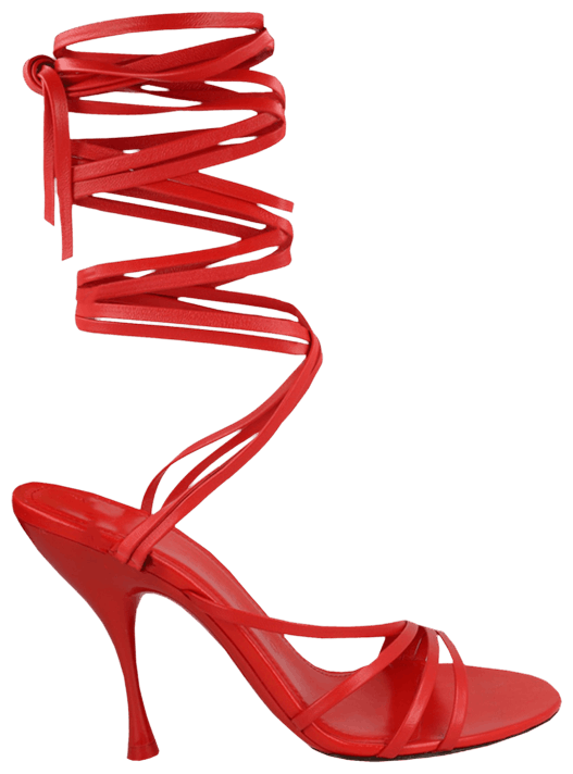 Ferragamo Wmns Victoria X5 Wrap Tie Sandal Red