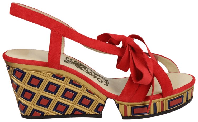 Ferragamo Wmns Avanguardie Wedge Red