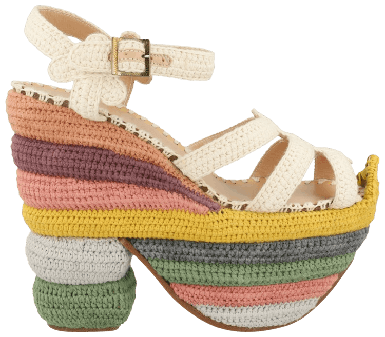 Ferragamo Wmns Rainbow Future Platform Sandal Multi Color