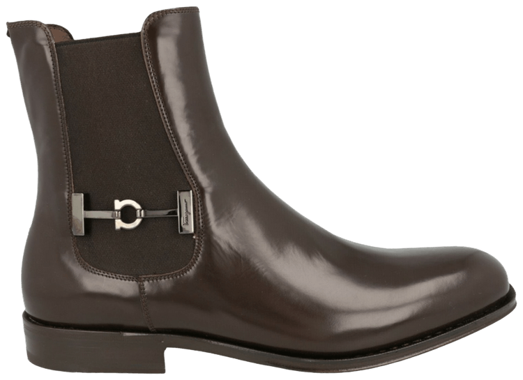 Ferragamo Isidoro Chelsea Boot Dark Brown