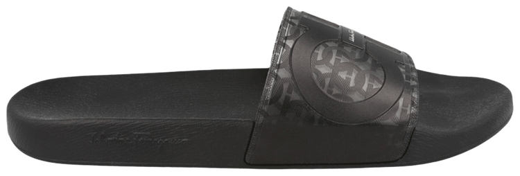 Ferragamo Groove Slide Black