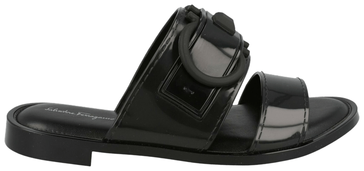 Ferragamo Wmns Taryn Logo Slide Black