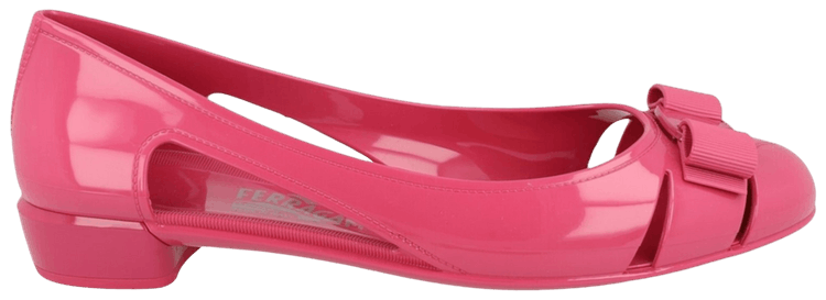 Ferragamo Wmns Vara Jelly Ballet Flat Fuschia