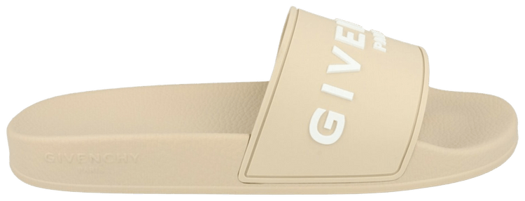 Givenchy Logo Signature Slide Beige