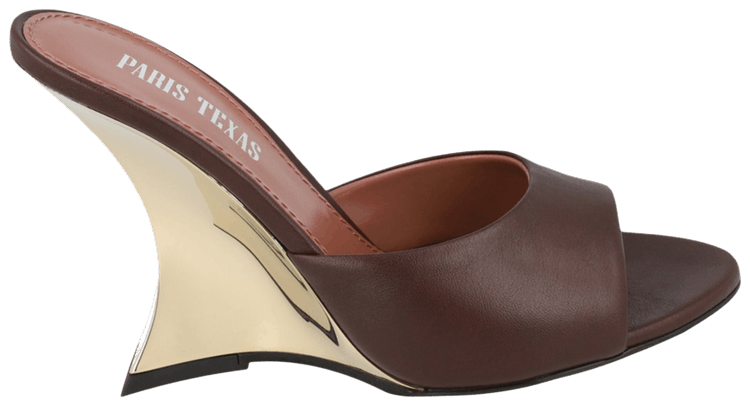 Paris Texas Wmns Nina Leather Mule Mocha Gold