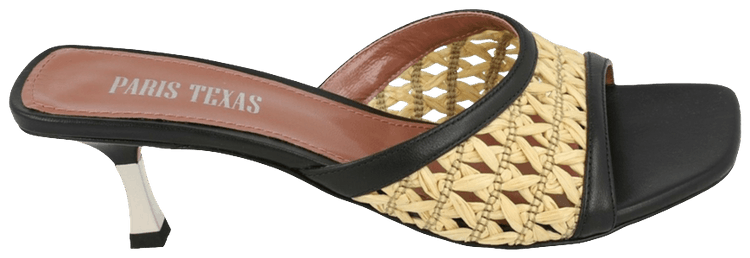 Paris Texas Wmns Lorena Mule Natural Black
