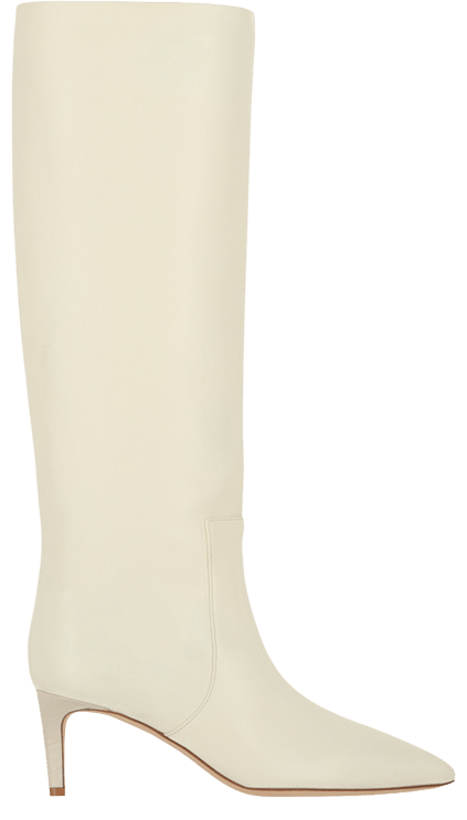 Paris Texas Wmns Knee High Leather Boot Vanilla
