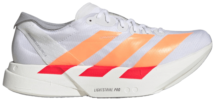 adidas Wmns Adizero Adios Pro 4 Cloud White Beam Orange Lucid Red