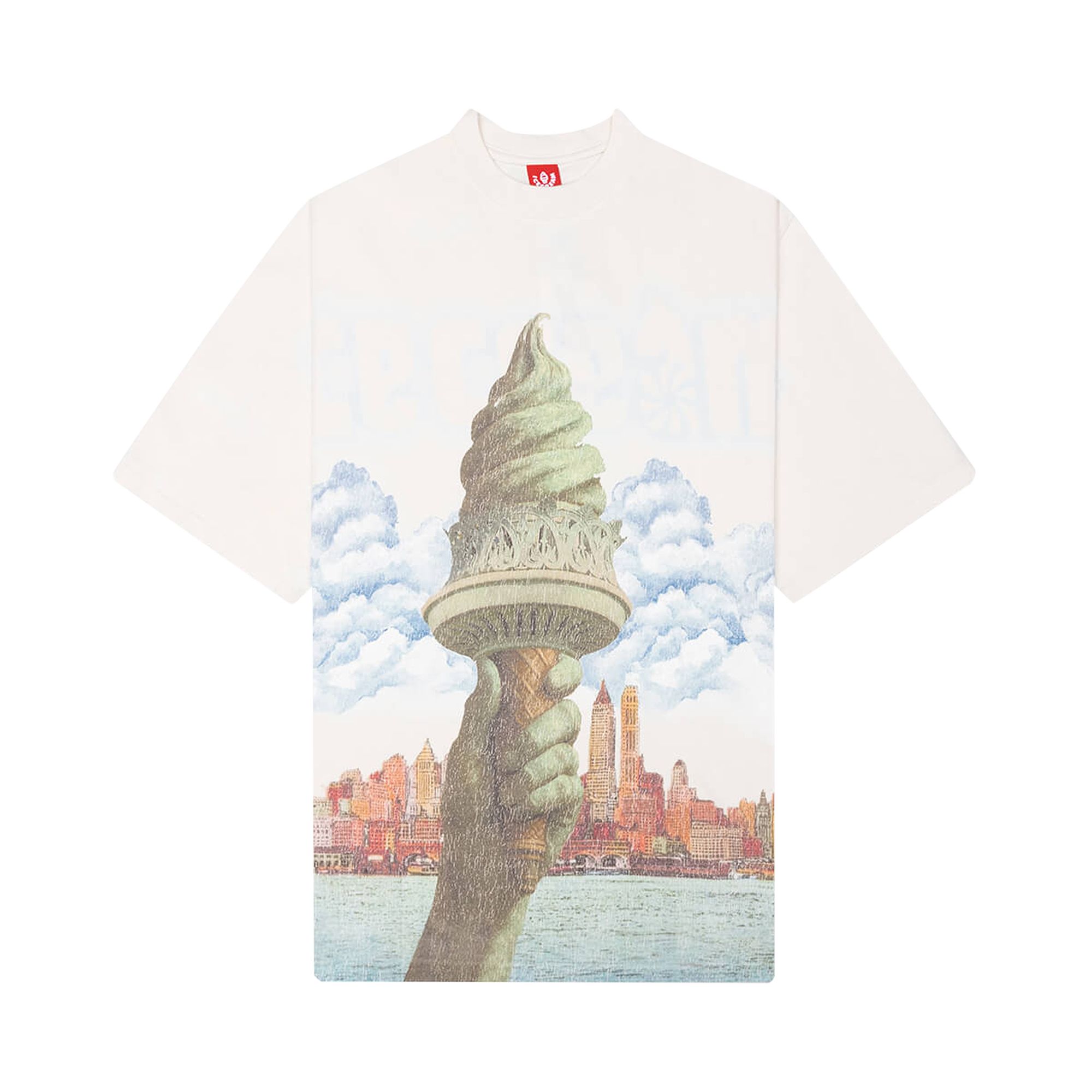 Pre-owned Icecream Custard Short-sleeve Oversized Knit 'antique White' | Men's Size Xxxl