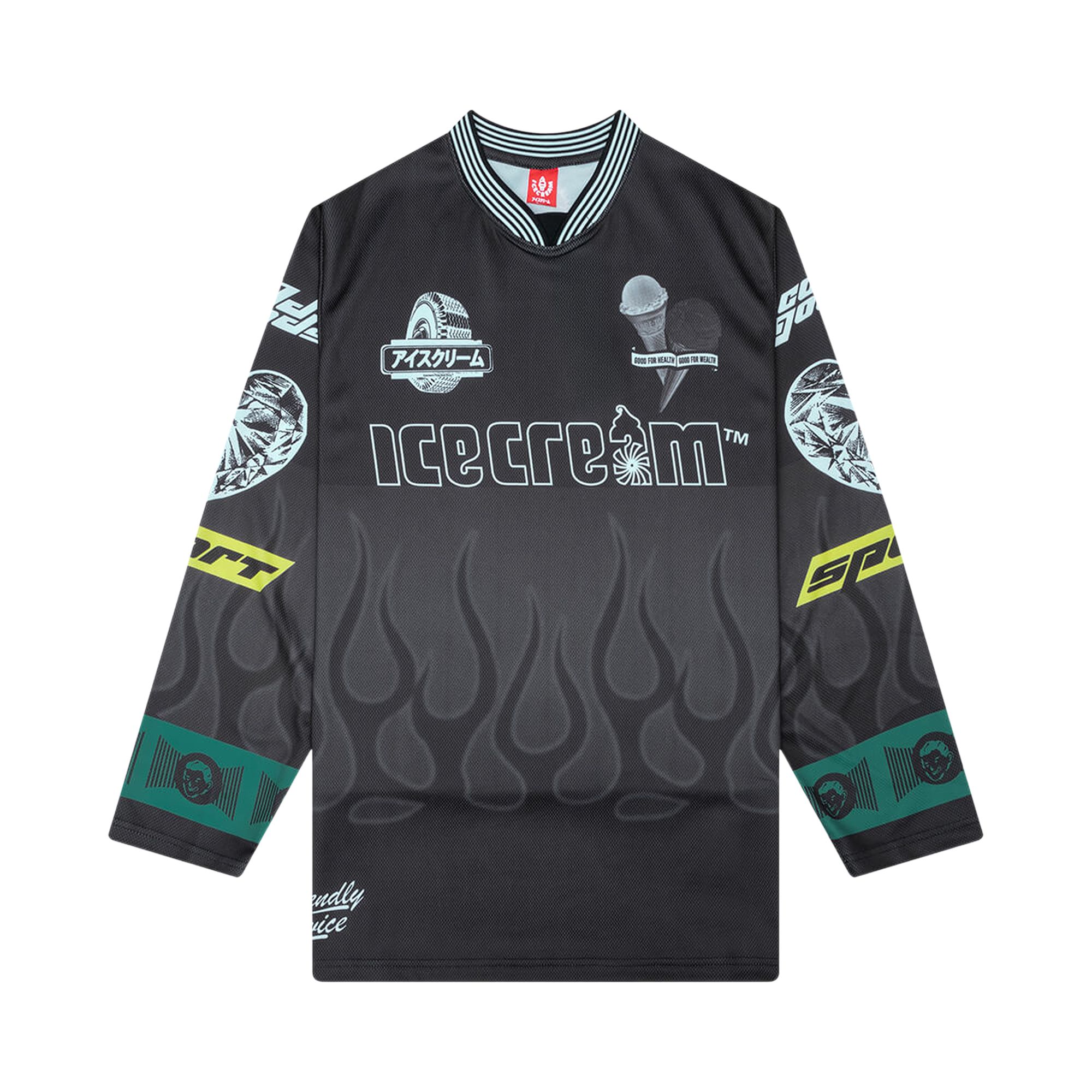 Pre-owned Icecream Good Food Long-sleeve Jersey 'black' | Men's Size L