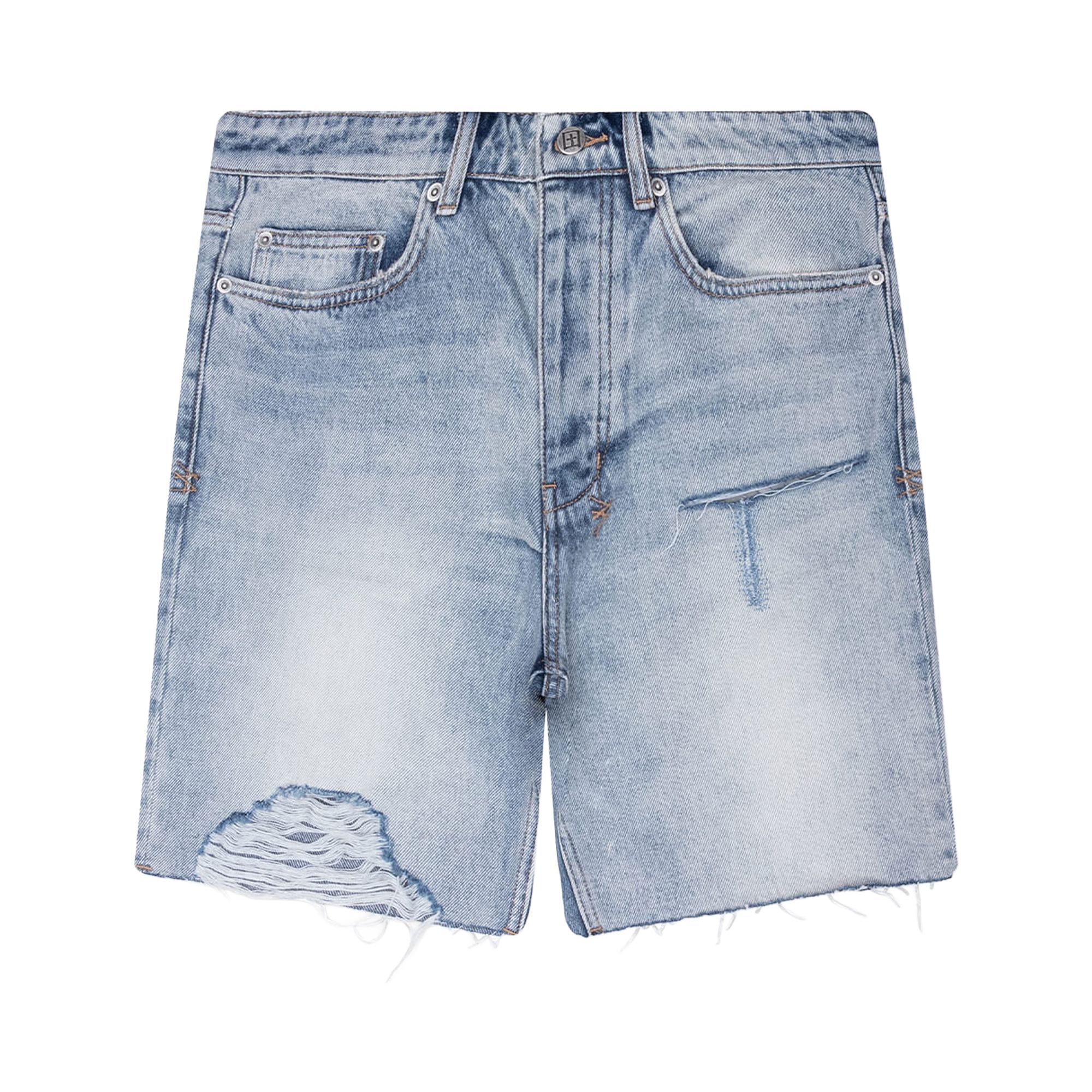 Pre-owned Ksubi Chopper Short 'karma Trashed' | Blue | Men's Size 34
