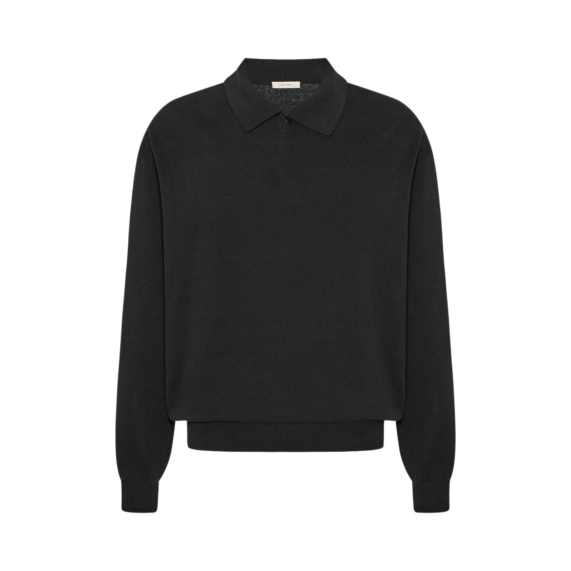 Pre-owned The Row Kirin Long-sleeve Polo 'faded Black' | Men's Size M