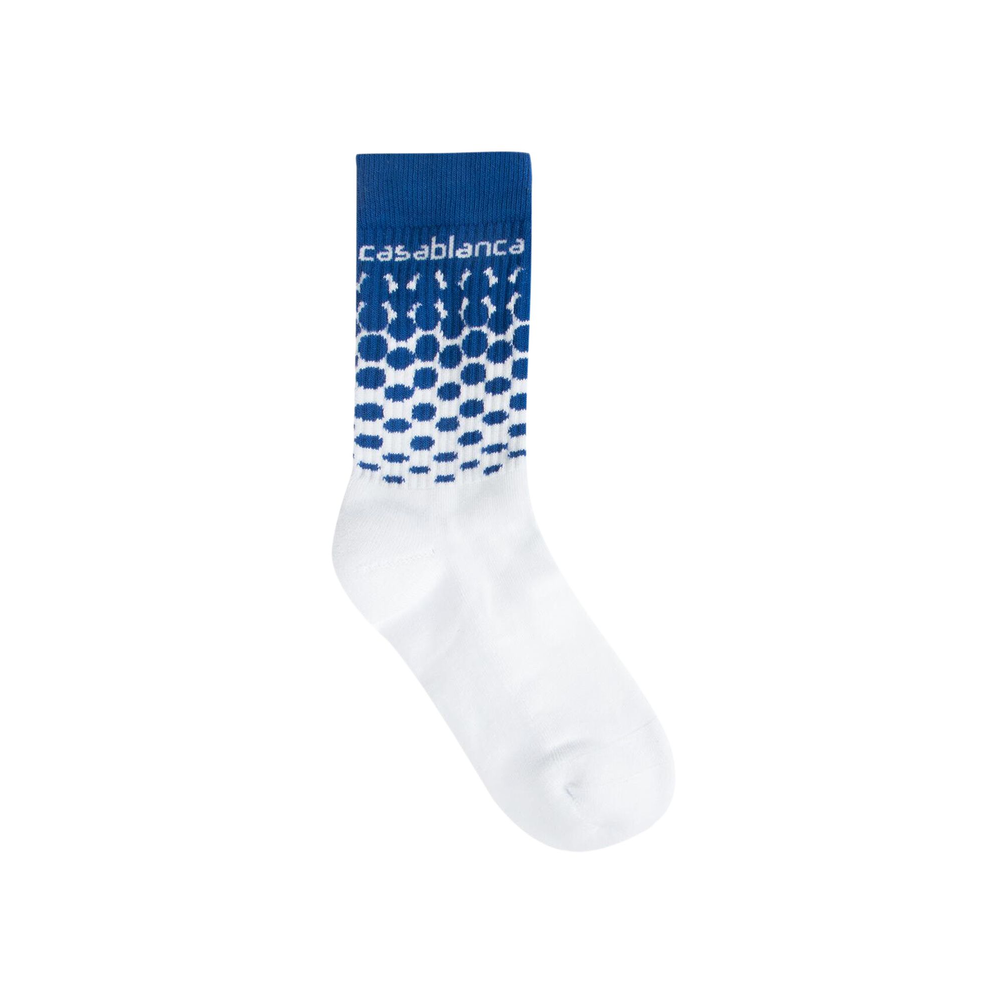 Pre-owned Casablanca Beyond Destiny Halftone Socks 'blue/white' | Men's Size L