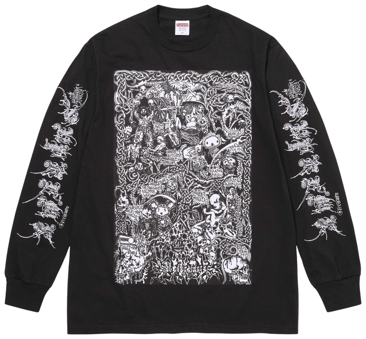 黒M supreme ロンT シュプリーム Supreme Supreme シュプリーム Long Sleeve BLANK T