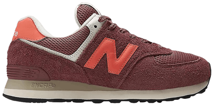 New Balance 574 Red Rock Tangerine Heat