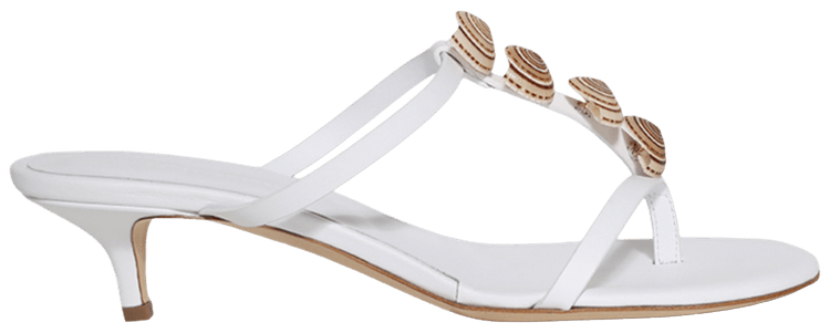 Christopher Esber Wmns Sundial Seashell Kitten Heel White