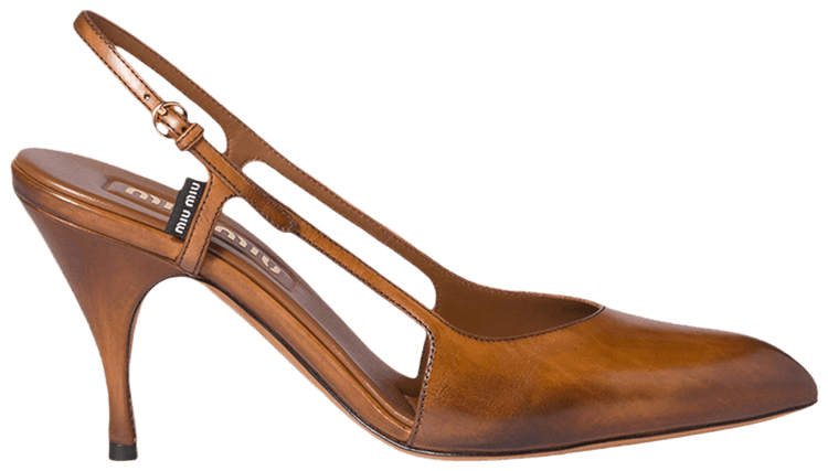 Miu Miu Wmns Slingback Pump Cognac