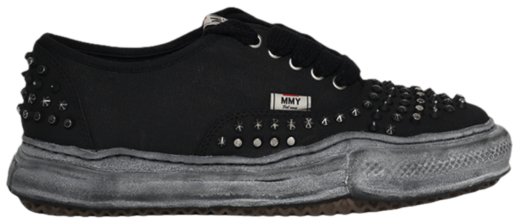 Maison Mihara Yasuhiro Baker OG Studded Paint Canvas Low Black