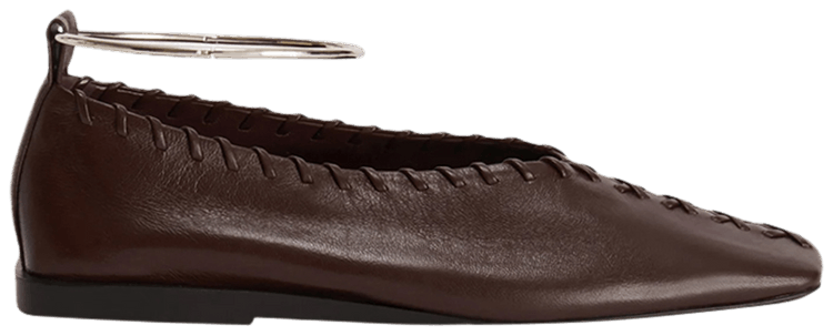 Jil Sander Wmns Ballerina Mahogany Silver