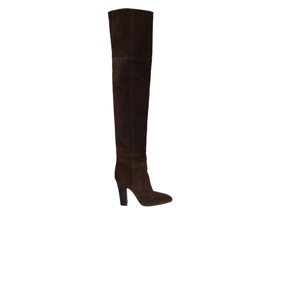Pre-owned Paris Texas Wmns Lavinia Over The Knee Boot 'brown' | Women's Size 7.5
