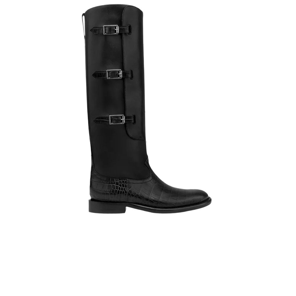 Pre-owned Paris Texas Wmns Montana Buckle Boot 'carbone Black' | Women's Size 11