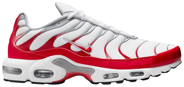 Nike Air Max Plus White University Red Wolf Grey