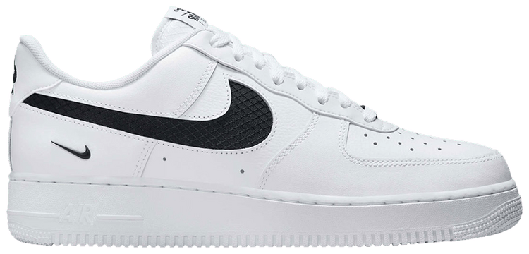 Nike Air Force 1Nylon Swoosh   Black White