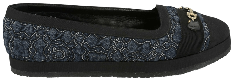 Ferragamo Wmns Kacy Gal Quilted Ballet Flat Blue