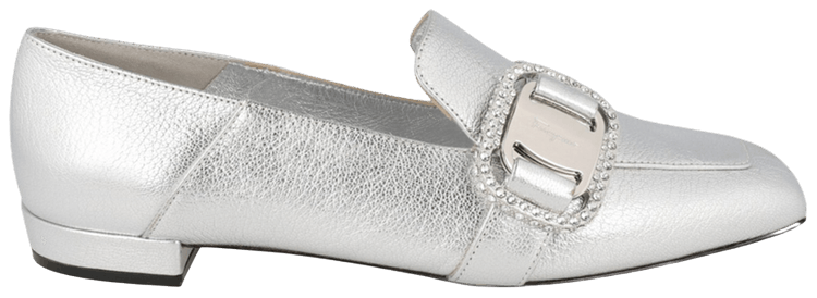 Ferragamo Wmns Wang 10 Loafer Silver