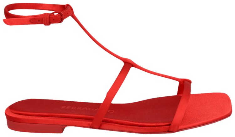Ferragamo Wmns Aglalia Satin Sandal Red