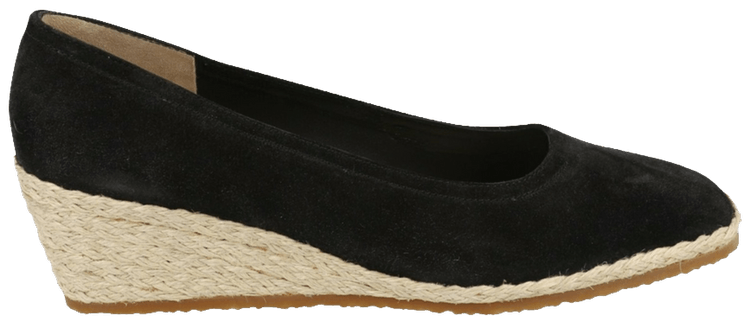 Ferragamo Wmns Campy 1976 Espadrille Wedge Black
