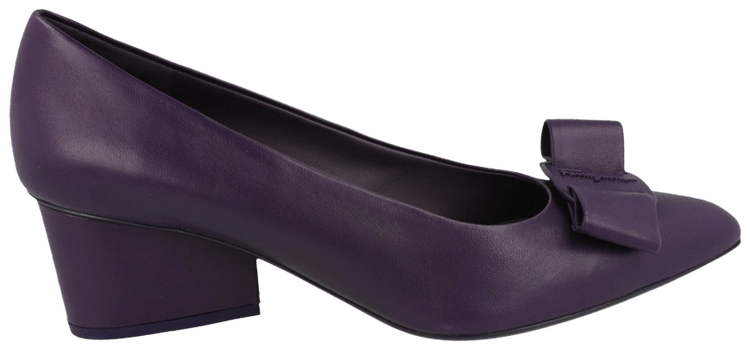 Ferragamo Wmns Viva 55 Leather Pump Purple