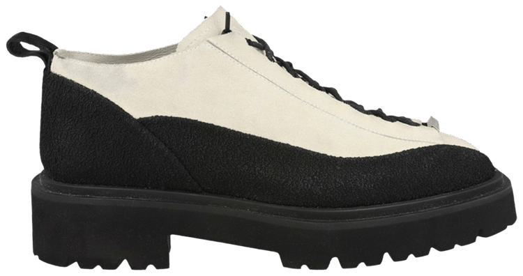 Ferragamo Atlante Two Tone Suede Ankle Boot Black White